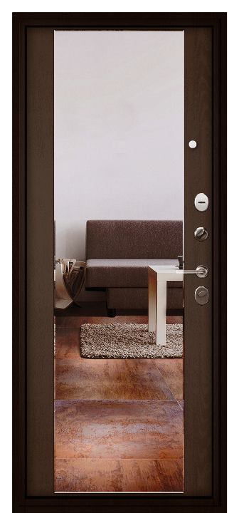 Входная дверь Trust Eco 130 164-Mirror Дуб коньяк TE-130-BTDR-164M-DBCG