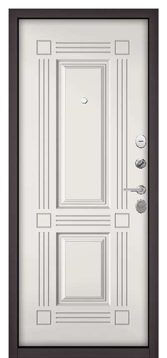 Входная дверь Home Eco Гладкая внеш 104 Белый софт HE-FEXT-GRMU-104-WHSF