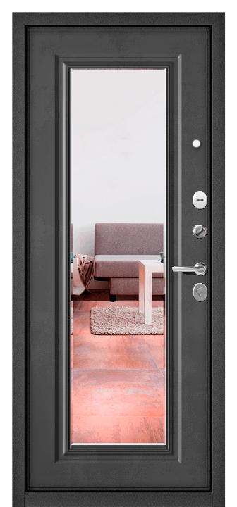 Входная дверь Family Eco D-1 140-Mirror Бетон темный FE-D1-BILA-140M-BTDR